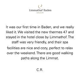 Wohlwollendes Feedback von einem zufriedenen Gast