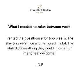 Gutes Feedback von einem zufriedenen Gast