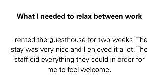 Gutes Feedback von einem zufriedenen Gast