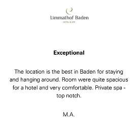 Wohlwollendes Feedback von einem zufriedenen Gast