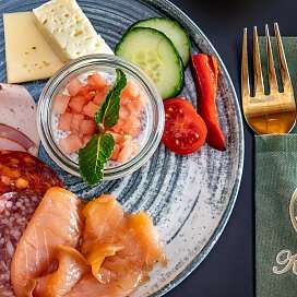 Fruehstuecksteller in Baden